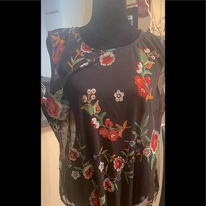 Shear colorful bodysuit tank